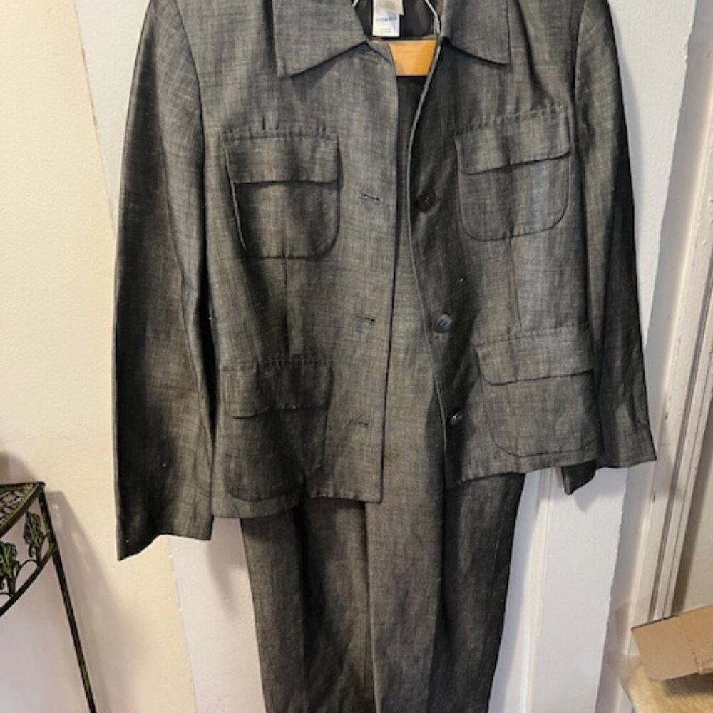 ELEGANT 2-PIECE PANTSUIT LINEN BLEND